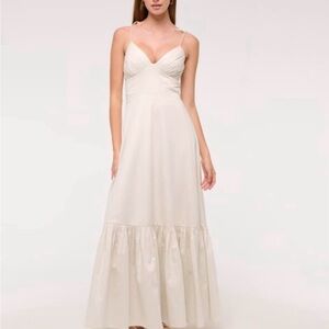 Abercrombie & Fitch White Maxi Dress